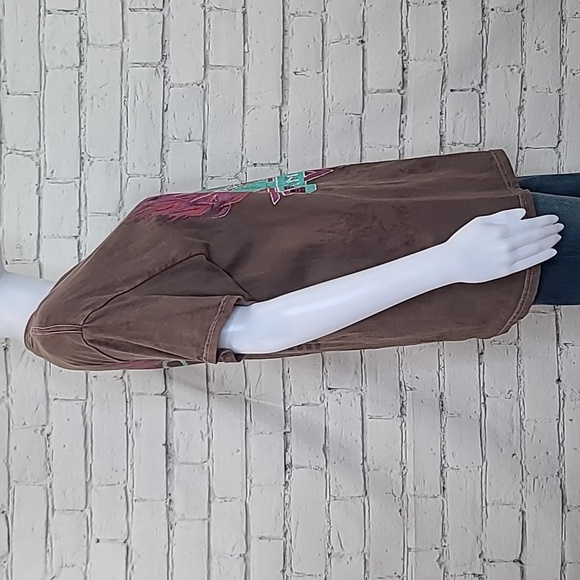 Licensed Band Merch Van Halen '79 World Tour Crew Neck Tee in Brown - NWOT - Picture 3 of 17